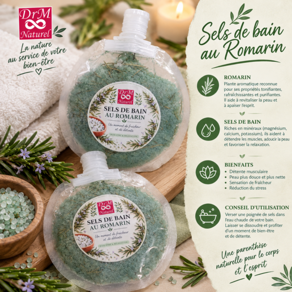 sels de bain au Romarin