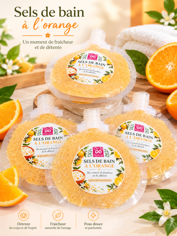 sels de bain à l'orange