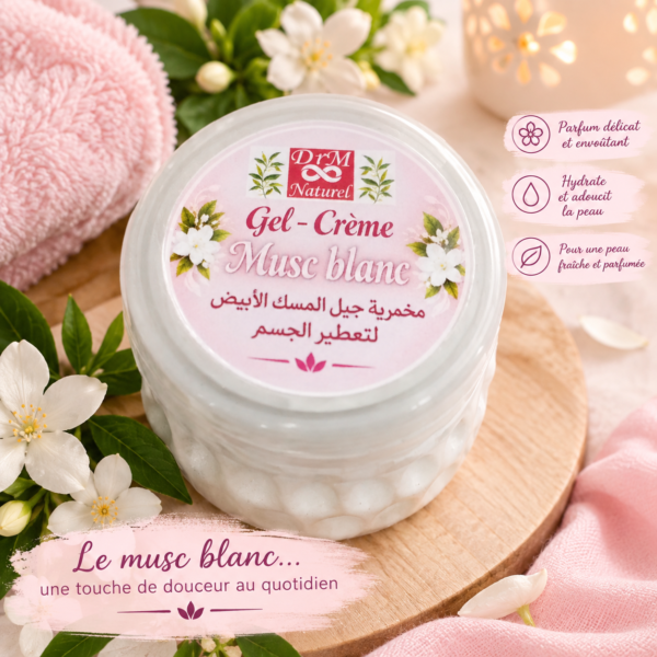 GEL CRÈME MUSK BLANC
مخمرية جيل مسك الهارة