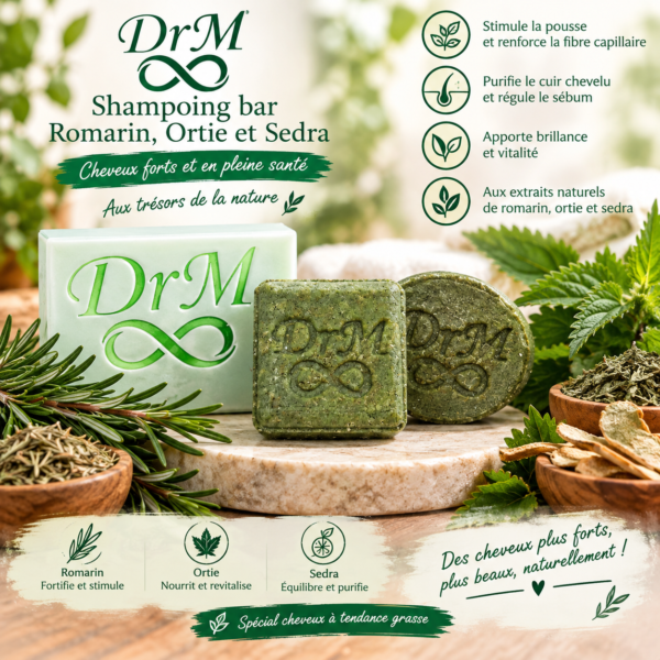 SHAMPOING BAR AU ROMARIN/SEDRA/ORTIE