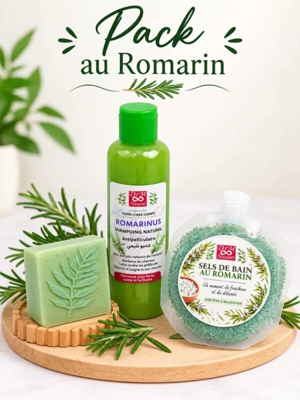 PACK SHAMPOING ROMARINUS
SAVON ROMARIN 
SELS DE BAIN ROMARIN